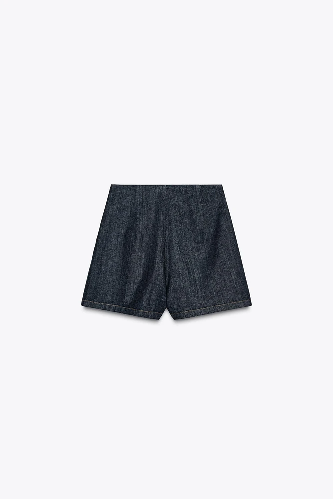 Z1975 MINI DENIM SKORT WITH SLIT