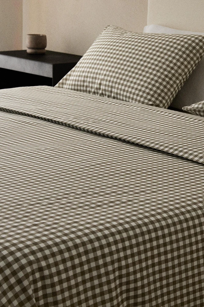 PLAID DUVET COVER