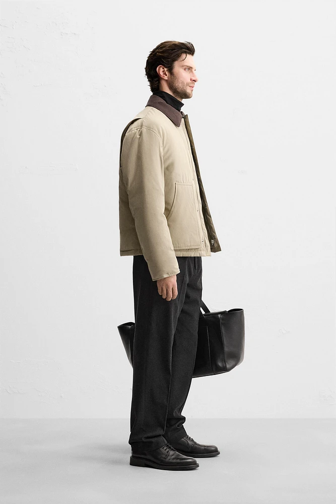 MIXED COLLAR JACKET