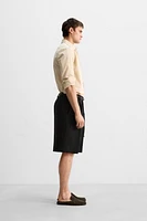 LIMITED EDITION LINEN COTTON PLEATED SHORTS