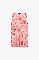 FLORAL PRINT KNIT DRESS