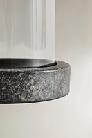 GLASS AND METAL LANTERN