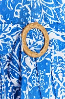 EMBROIDERED BELTED SHIRT DRESS