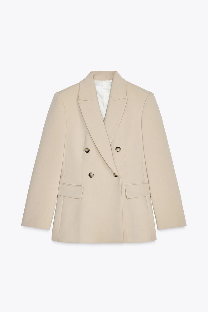 STRAIGHT CUT DOUBLE BREASTED BLAZER
