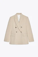STRAIGHT CUT DOUBLE BREASTED BLAZER