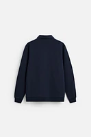 SWEAT POLO INTERLOCK COL ZIPPÉ