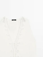Flowing blouse with lace detail