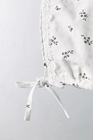 0-18 MONTHS/ SHINY FLORAL BONNET LIMITED EDITION