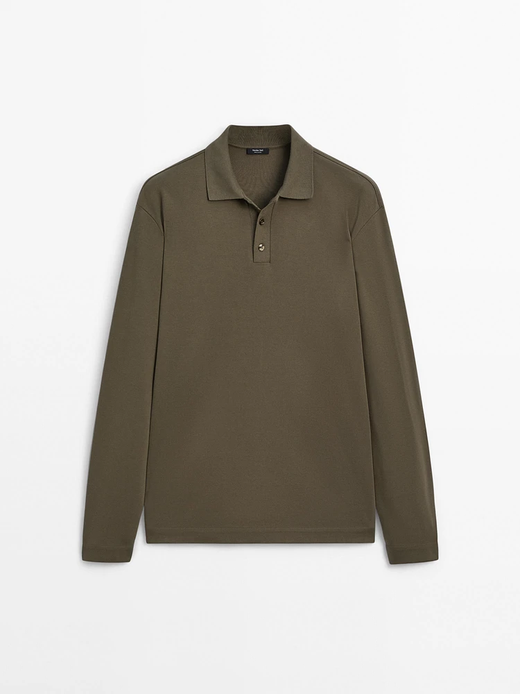 Long sleeve polo sweater