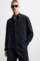 CHEMISE À TEXTURE AVEC RAYURES