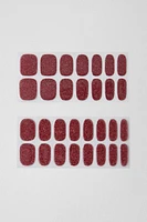ZARA RED SPARKLE NAIL WRAPS - Gel Nails Effect