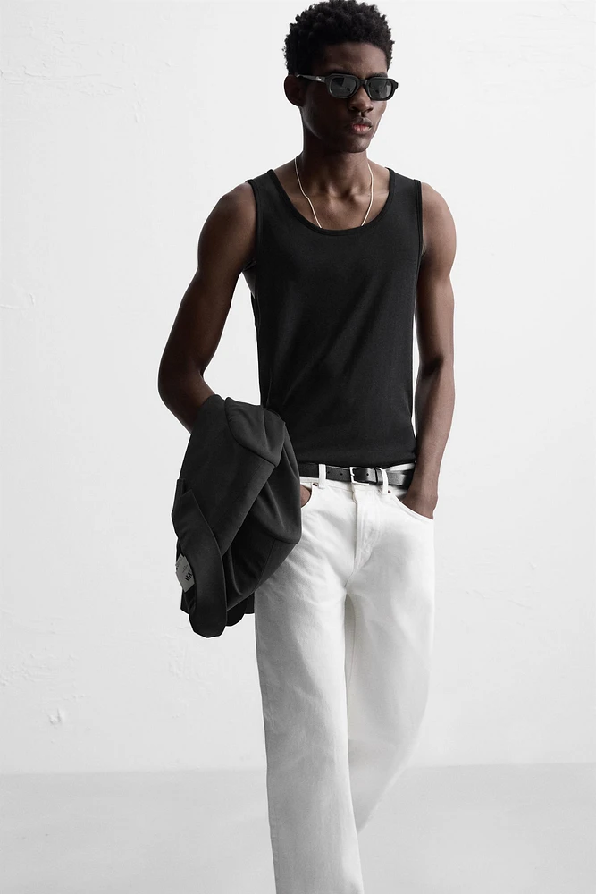 SEMI-SHEER TANK TOP