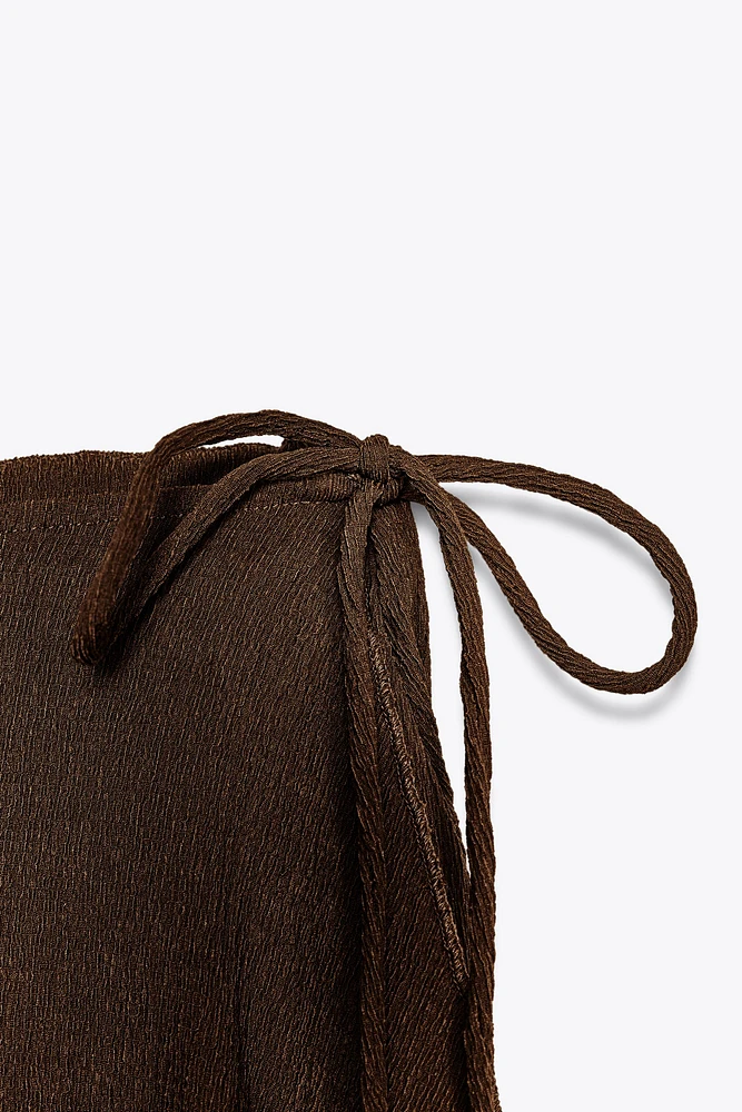 PANTALON PORTEFEUILLE TEXTURÉ