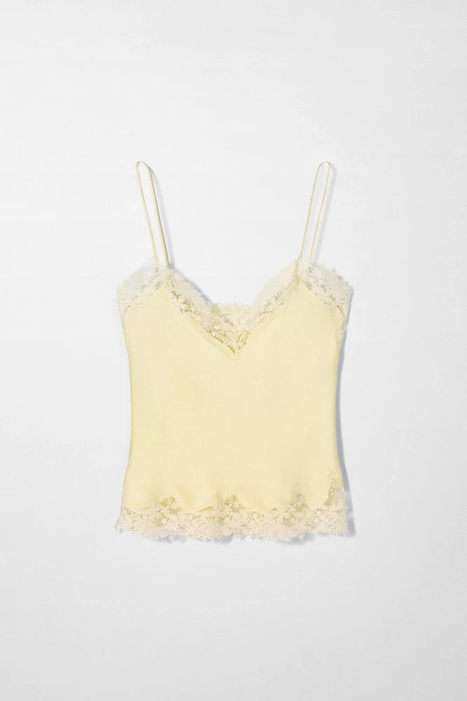 HAUT STYLE LINGERIE EN SOIE KATE MOSS X ZARA