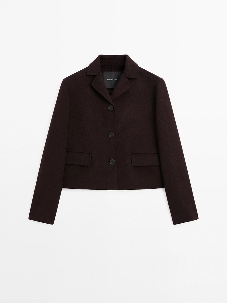 Short wool blend jacket