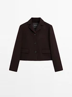 Short wool blend jacket
