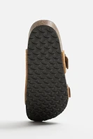 DOUBLE STRAP LEATHER SANDALS