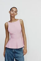 PEPLUM BOW TOP