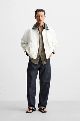 CONTRASTING COLLAR JACKET