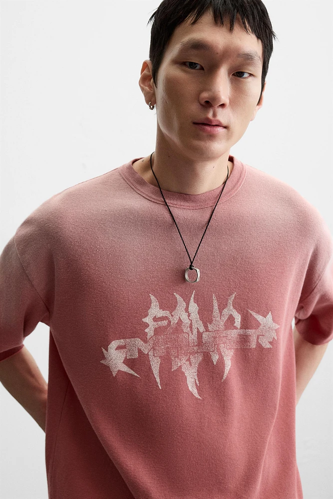 PRINTED KNIT T-SHIRT