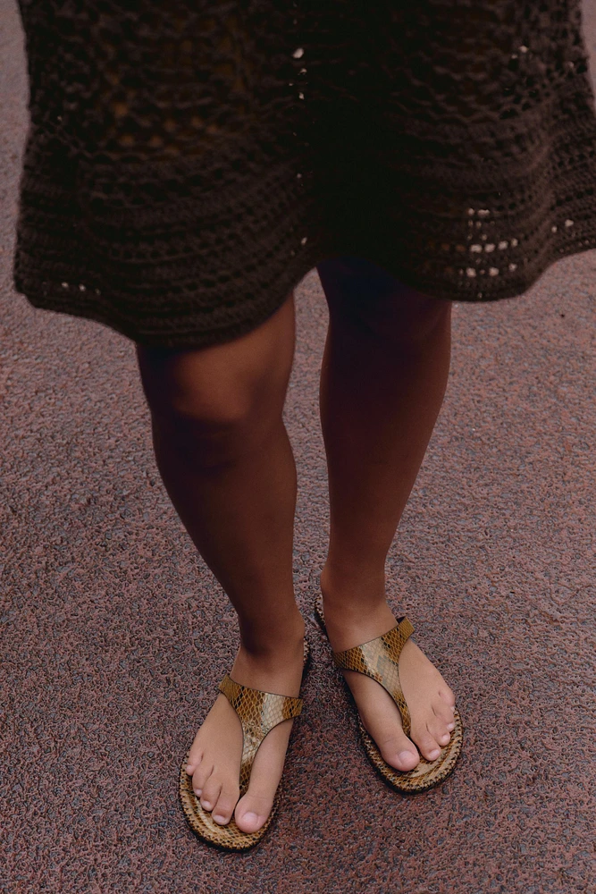 ANIMAL PRINT SANDALS