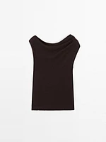 Top asymétrique 100 % coton