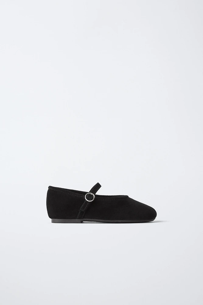 LEATHER BALLET FLATS
