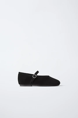LEATHER BALLET FLATS