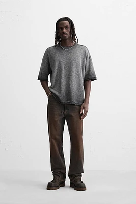 T-SHIRT DÉLAVÉ EN MAILLE