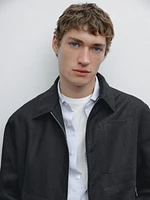 100% linen zip-up jacket