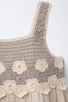 CROCHET FLORAL JUMPSUIT