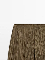 Pantalon tissu métallisé