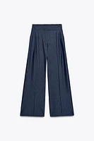 PLEATED WIDE LEG PANTS