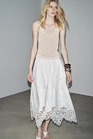 JUPE MIDI BRODERIES ZW COLLECTION
