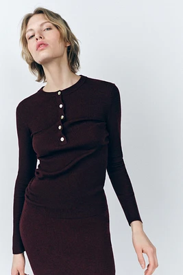 FINE KNIT WOOL SKIRT