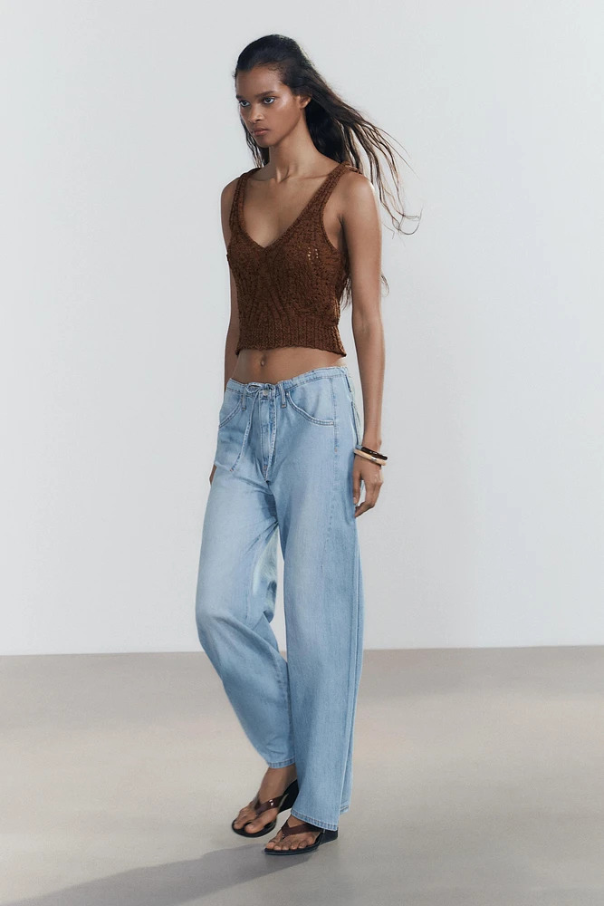 POINTELLE KNIT TOP
