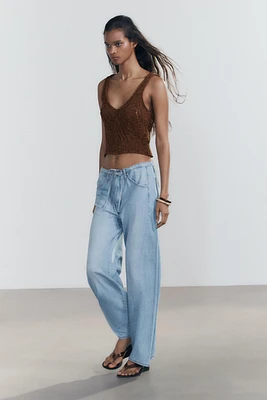 POINTELLE KNIT TOP