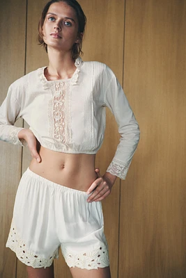 LACE TRIM SHIRT