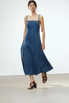 TRF DENIM MIDI DRESS