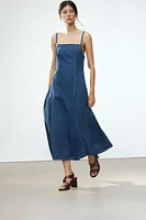 ROBE MI-LONGUE EN JEAN TRF