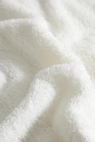 COTTON BATH TOWEL WITH LINEN BORDER