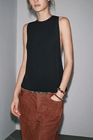 ZW COLLECTION CROSSED STRAP TOP