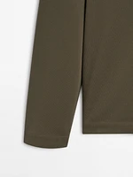 Long sleeve polo sweater