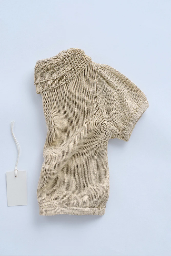 ZARA TIMELESS - GILET EN MAILLE À MANCHES COURTES