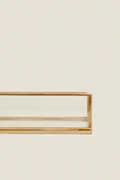 GLASS AND METAL TRAY