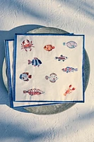 LOT 20 SERVIETTES DE TABLE PAPIER POISSONS