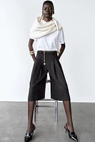 CHAIN BELT LONG SHORTS