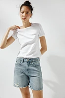 BERMUDA EN JEAN TRF TAILLE MOYENNE