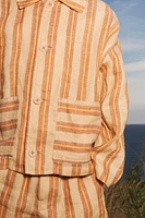 CHEMISE À RAYURES 100 % LIN ÉDITION LIMITÉE