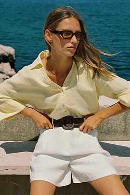 BERMUDA PINCES CEINTURE